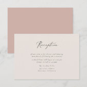 Elegant Script Reception Insert Kaart (Voorkant / Achterkant)