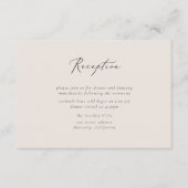 Elegant Script Reception Insert Kaart (Voorkant)