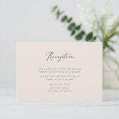 Elegant Script Reception Insert Kaart (Staand voorkant)