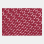 Elegant Script Red Green Purple Merry Christmas Inpakpapier Vel (Voorkant 2)