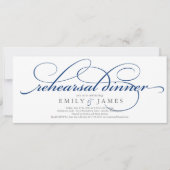 Elegant Script Rehearsal Dinner Invitation Kaart (Voorkant)
