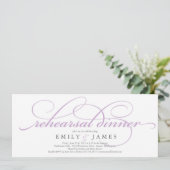 Elegant Script Rehearsal Dinner Invitation Kaart (Staand voorkant)