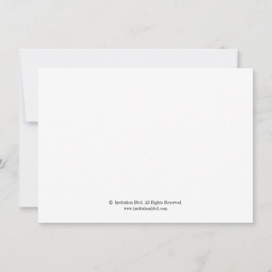 Elegant Script Rehearsal Dinner Invitation White Kaart (Achterkant)