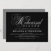 Elegant Script Rehearsal Dinner Kaart (Voorkant / Achterkant)