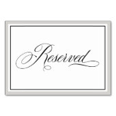 Elegant Script Reserved Table Kaart (Achterkant)