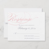 Elegant Script Response Card - Blush Pink RSVP Kaartje (Voorkant)