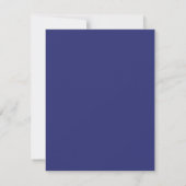 Elegant Script Response Card - Navy RSVP Kaartje (Achterkant)