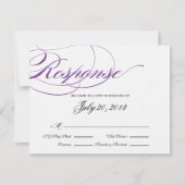 Elegant Script Response Card - Paars RSVP Kaartje (Voorkant)
