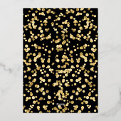 Elegant Script Retirement Party Black & Gold Folie Uitnodiging (Achterkant)