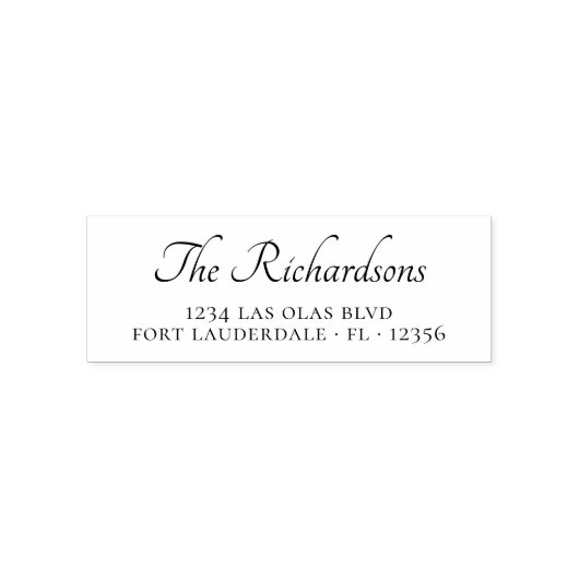 Elegant Script Retouradres Bruidsdouche Zelfinktende Stempel (Design)