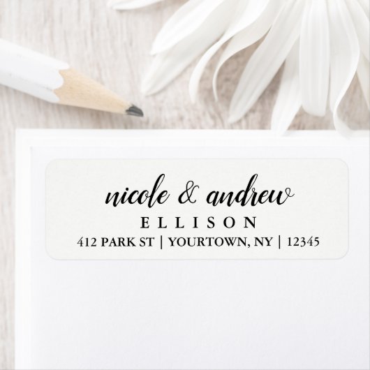 Elegant script | Retouradreslabels Bruiloft Etiket (Insitu)