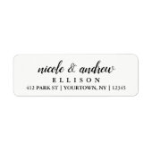 Elegant script | Retouradreslabels Bruiloft Etiket (Voorkant)