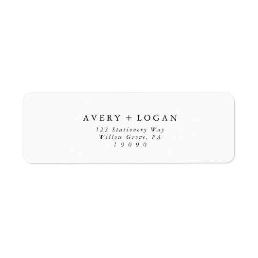 Elegant Script Return Address Label (Voorkant)