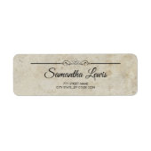 Elegant Script  Return Address Label (Voorkant)
