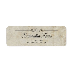 Elegant Script Return Address Label