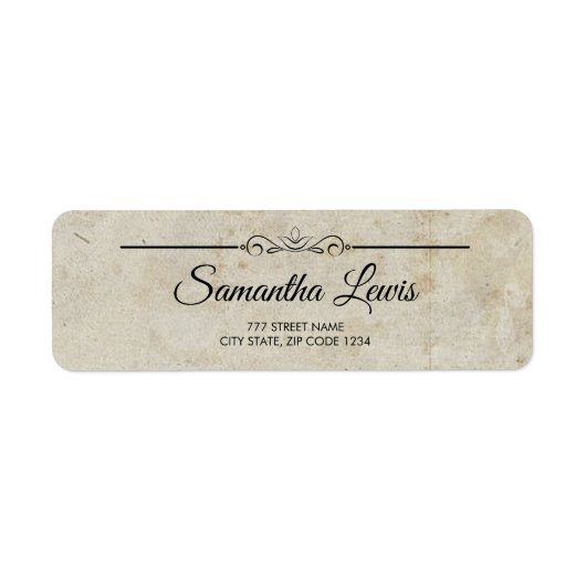 Elegant Script  Return Address Label (Voorkant)