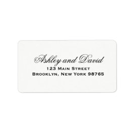 Elegant Script Return Address Label