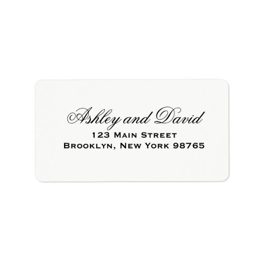 Elegant Script Return Address Label (Voorkant)
