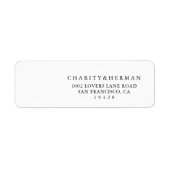 Elegant Script Return Address Label (Voorkant)
