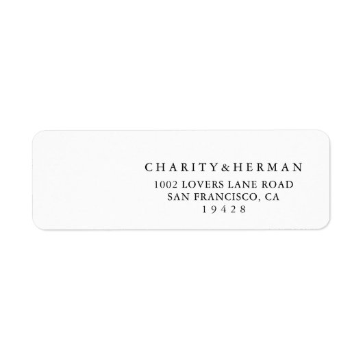 Elegant Script Return Address Label (Voorkant)