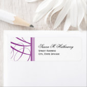Elegant Script Return Address Label - Paars (Insitu)