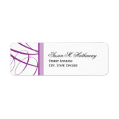 Elegant Script Return Address Label - Paars (Voorkant)