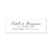 Elegant Script Return Address Wedding Zelfinktende Stempel (Design)