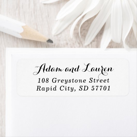 Elegant Script Return-adres Etiket (Insitu)