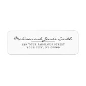 Elegant Script Return-adres Etiket (Voorkant)