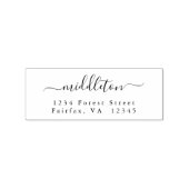 Elegant Script Return-adres Rubberstempel (Afrduk)