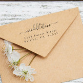 Elegant Script Return-adres Zelfinktende Stempel
