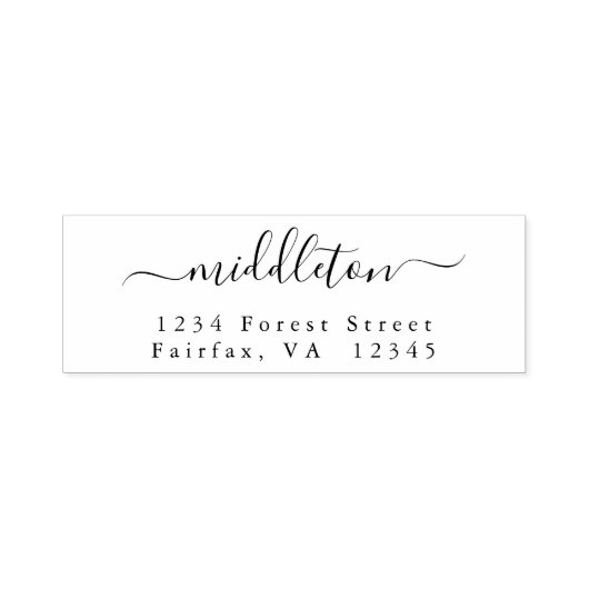 Elegant Script Return-adres Zelfinktende Stempel (Design)