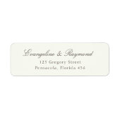 Elegant Script Rococo Wedding Address Etiket (Voorkant)
