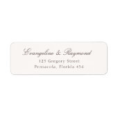 Elegant Script Rococo Wedding Address Etiket (Voorkant)