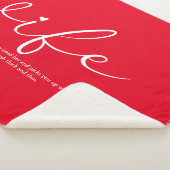 Elegant script rode gepersonaliseerde vrouw liefde sherpa deken (3/4)