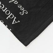 Elegant script rode liefdeshart gepersonaliseerd v fleece deken (Hoek)