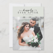 Elegant Script Romantische foto bruiloft Bedankkaart (Voorkant)