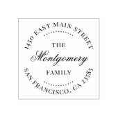 Elegant  script rond retouradres rubberstempel (Afrduk)