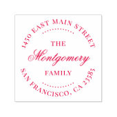 Elegant script rond retouradres zelfinktende stempel (Design)