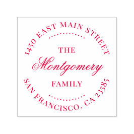 Elegant  script rond retouradres  zelfinktende stempel