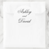 Elegant script ronde sticker (Tas)