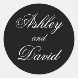 Elegant script ronde sticker