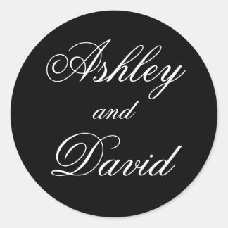 Elegant script ronde sticker