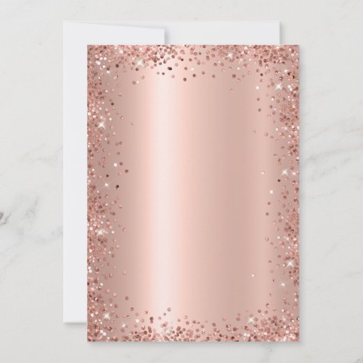 Elegant Script Roos Gold 50ste bruiloft Jubileum Kaart (Achterkant)