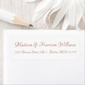 Elegant Script roos Gold Aangepast retouradres Etiket (Insitu)