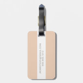 Elegant Script Roos Gold Bagagelabel (Achterkant verticaal)