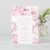 Elegant Script Roos Gold Floral Vrijgezellenfeest Kaart (Staand voorkant)