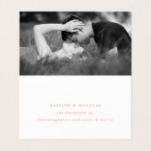 Elegant Script Roos Gold Foil Gift Registry Card Visitekaartje (Binnenkant ongevouwen)