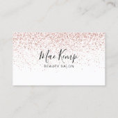 Elegant Script Roos Gold Glitter Appointment Card Visitekaartje (Achterkant)