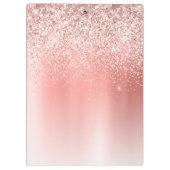 Elegant Script Roos Gold Glitter Beauty Salon Klembord (Achterkant)